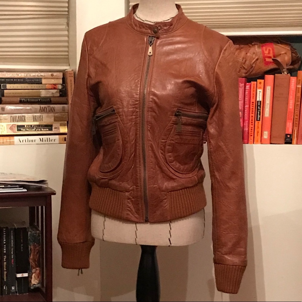 Doma Leather Jacket Bomber Jacket L